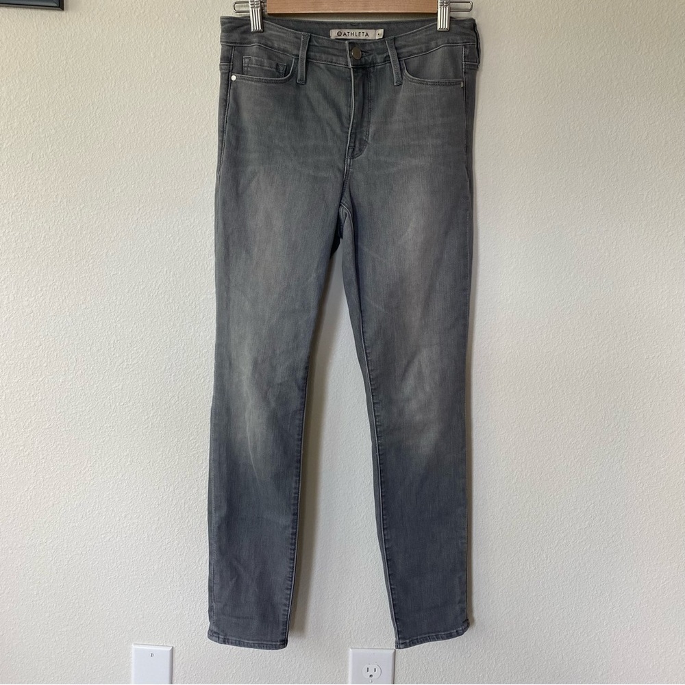 Athleta | Sculptek Gray Wash Skinny Jean Size 4